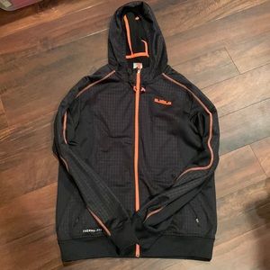Nike Lebron James Logo Black Zip Up Hoodie Sweatshirt Medium